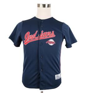 MLB Cleveland Indians Hafner Womens Button Up Blue Jersey True Fan No Tag S?